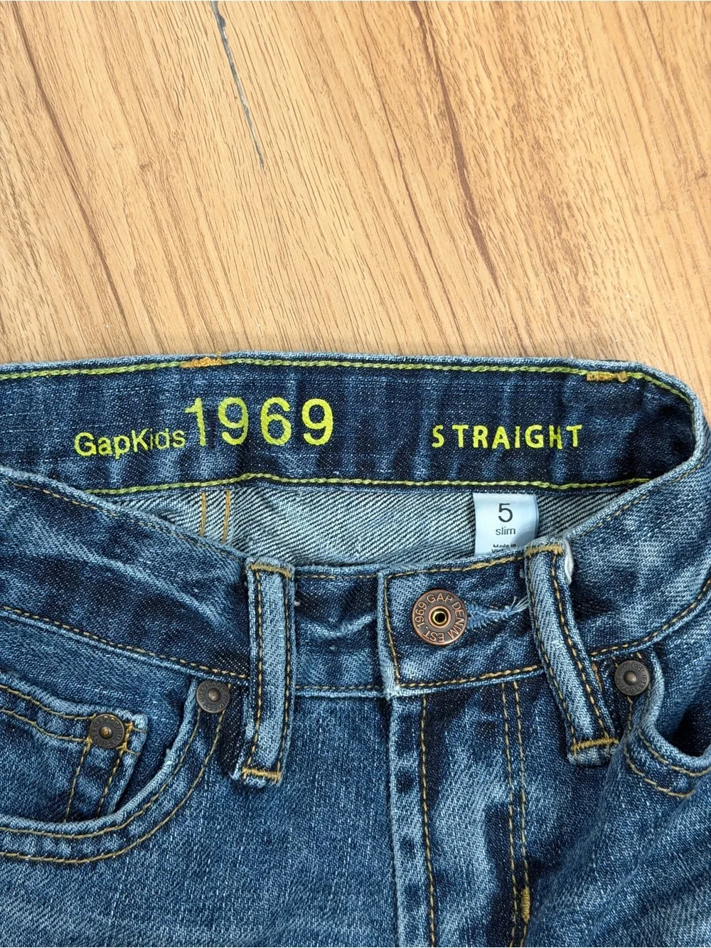 GAP Boys' Medium Blue Slim Straight Jeans